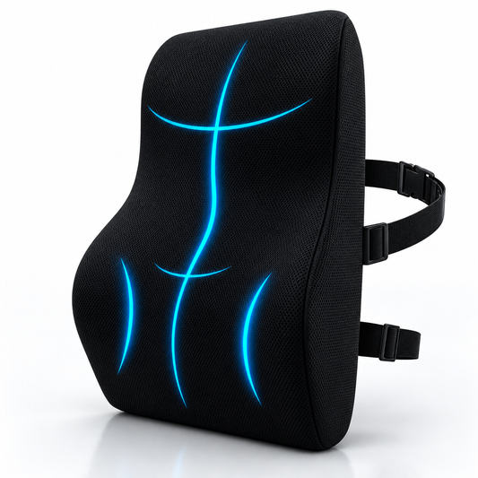 Ergonomic Memory Foam Lumbar Support Cushion for Office Chair